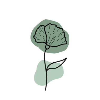 Çiçek hattı sanatı. Minimalist çiçek çizimi. Soyut şekilli çiçek çizgisi sanatı