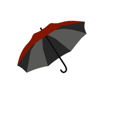 Su geçirmez yağmur şemsiyesi çizimi. Yağmur mevsiminde şemsiye tasviri 