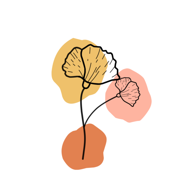 Çiçek hattı sanatı. Minimalist çiçek çizimi. Soyut şekilli çiçek çizgisi sanatı