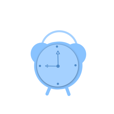 Çalar saatin bir yansıması. Çalar saatin çizimi. 