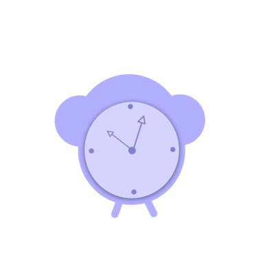 Çalar saatin bir yansıması. Çalar saatin çizimi. 