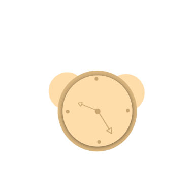 Çalar saatin bir yansıması. Çalar saatin çizimi. 