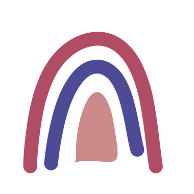 Soyut Gökkuşağı İllüstrasyonu. Gökkuşağı çizimi. Gökkuşağı düz tasarım. Elle çizilmiş gökkuşağı