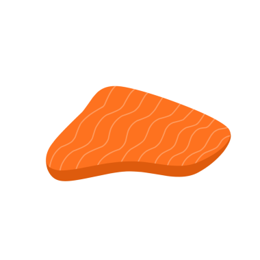 Taze somon filetosu. Somon eti illüstrasyonu. Taze et. Somon balığı çizimi 