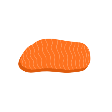 Taze somon filetosu. Somon eti illüstrasyonu. Taze et. Somon balığı çizimi 