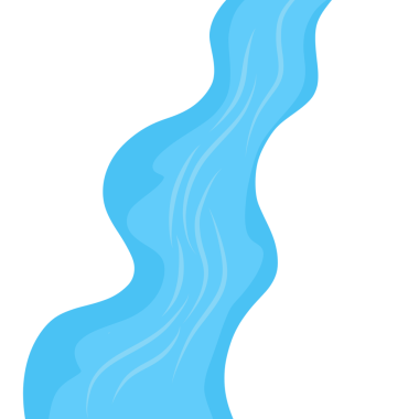 Nehir suyu akışının resmi. Akan suyun bir tasviri. Mavi suyun bir tasviri. Nehir suyunun tasviri. Su çizimi