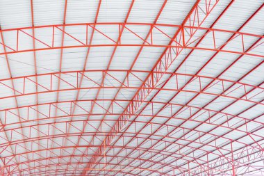 Kırmızı demir yapı çatı amaç