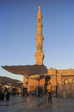 Mescidi (cami) Nabawi Madinah'deki / daki minarelerinin