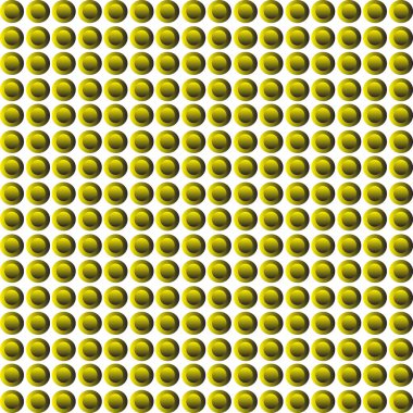 Zarif eğimlere sahip üç boyutlu altın kürelerden oluşan karmaşık soyut çember deseni. Lüks markalaşma, kaliteli dijital fon ve kaliteli ambalaj için mükemmel..