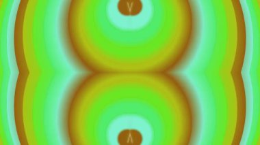 Yeşil ve turuncu eğimli canlı eşmerkezli daireler