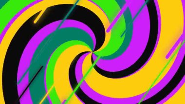 Dinamik renklerle hareketli spiral desen animasyonu