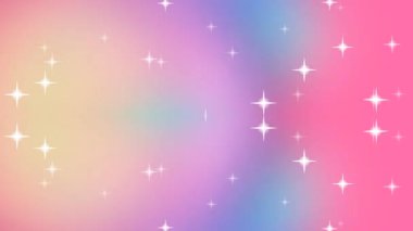 Işıl ışıl yıldızlı parlak pembe ve mavi eğimli arkaplan