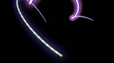Karanlık arkaplanda canlı neon ışık izleri