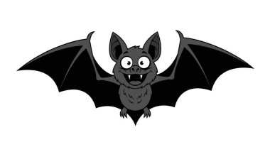 Dost canlısı çizgi film yarasası. Kocaman gözleri ve geniş bir gülümsemesi var. Siyah kanatlarıyla uçuyor..