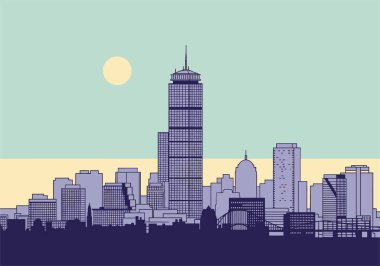 Dünyanın çeşitli yerlerinden ünlü simgelerin siluetleri ve kentsel mimarinin tasarım için çeşitli küresel yerlerin siluetlerini içeren renkli şehir siluetleri.