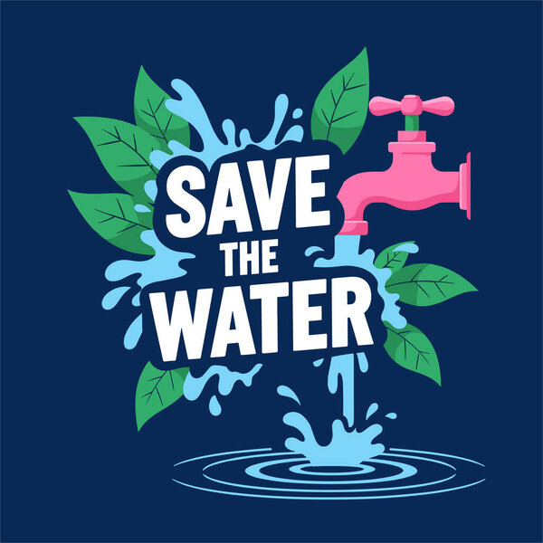 Пилите воду с розовыми и синими шпицами, окруженными зелеными листьями на темном фоне..