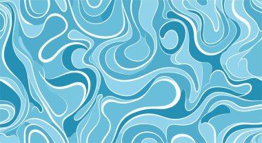 Aydınlık ve koyu mavi tonlarda akan organik çizgilerle kusursuz mavi dalga deseni, sulu dokular için idealdir..