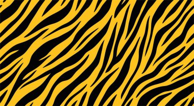Canlı turuncu ve siyah kaplan çizgilerinin kusursuz deseni cesur ve vahşi bir hayvan deseni tasarımı sağlar..