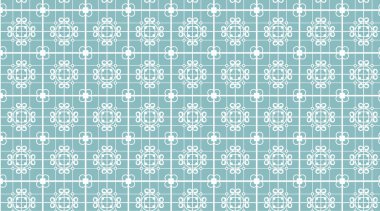 Tekrarlayan Teal ve Beyaz Izgara ve İnce Dokularla Soyut Geometrik Düzen Vektörü 