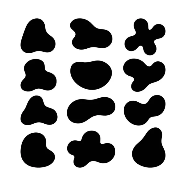 Soyut Organik Blob Siluet Vektör Akışkan Elementleri 