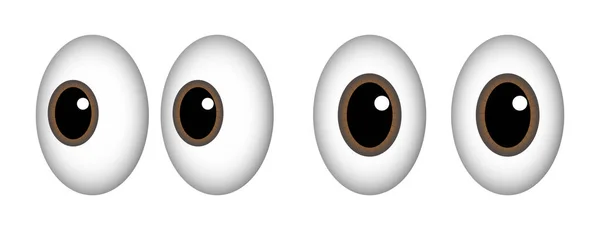 Farklı Bakış açılarıyla Çizgi Film Gözü 'nün 3B Vektör İllüstrasyonu 