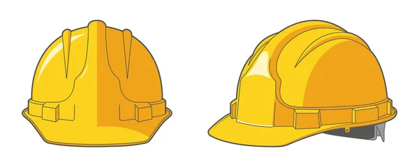 Sarı kasklı sert kasklı inşaat vektörü çizimi