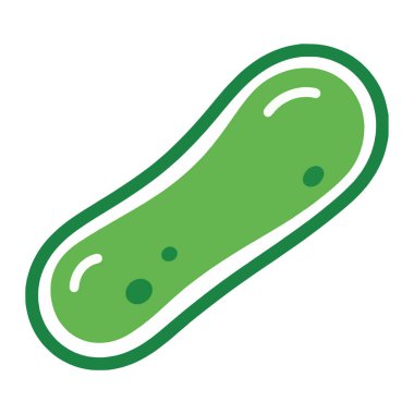Flagella ile Yeşil Bakteri Hücresi: Mikrobiyoloji, Bilim ve Mikrobiyoloji Vektörü Simgesi