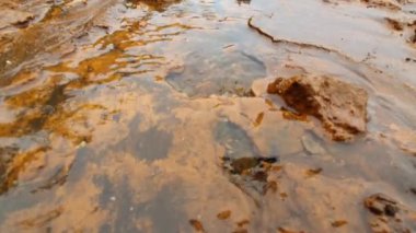 Kirli bir nehrin soyut arkaplanı