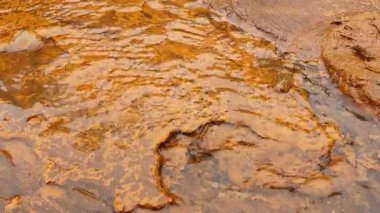 Suyun yüzeyindeki su birikintisinin yakın çekim görüntüsü.