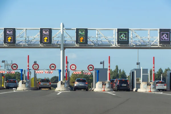 Saint Arnoult Yvelines Fransa Ağustos 2019 Otoyolda Sürmek Için Gişede — Stok fotoğraf