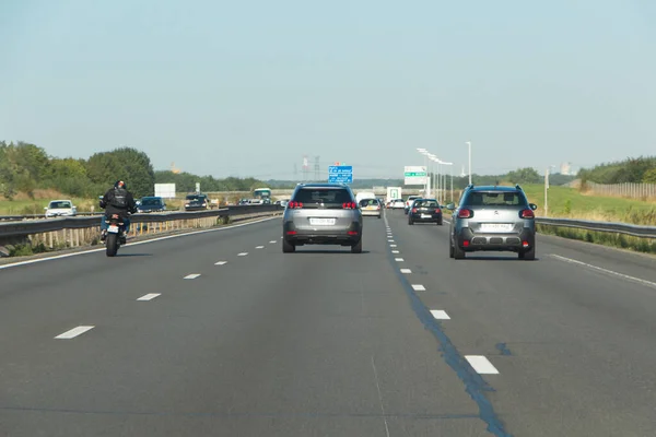 Saint Arnoult Yvelines Fransa Ağustos 2019 Peugeot Citroen Otoyolu Üzerindeki — Stok fotoğraf