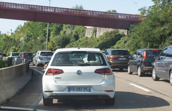 Ivry Sur Seine Fransa Ağustos 2019 Trafik Sıkışıklığı — Stok fotoğraf