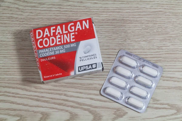 Primelin France November 2020 Dafalgan Codeine Box Upsa Brand — Stock Photo, Image
