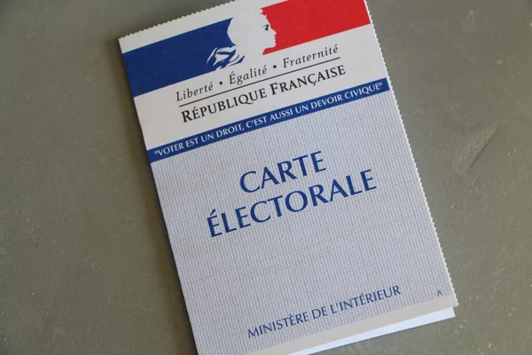 Primelin France Avril Carte Électorale Française Sur Fond Gris Avril — Photo