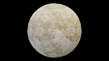 Dönen Ay Video Gerçekçi Ay Yüzey Animasyonu Uzay ve Bilim-Kurgu Tasarımı