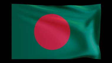 Bangladeş ulusal bayrağının rüzgârda güzel dalgalanan 4K animasyonu. Video tanıtımları, belgeseller, seyahat içeriği veya ulusal kutlamalar için mükemmel.