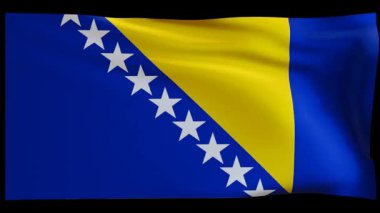 Bosna-Hersek ulusal bayrağının rüzgârda güzel dalgalanan 4K 'lık yüksek kaliteli animasyonu. Video tanıtımları, belgeseller, seyahat içeriği veya ulusal kutlamalar için mükemmel.