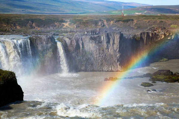 Vattenfallet Godafoss Island — Stockfoto