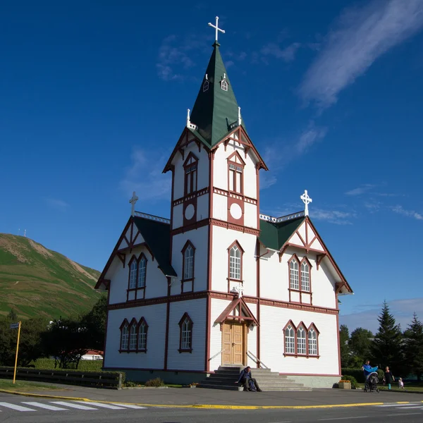 Εκκλησία στο Husavik Ισλανδία — Φωτογραφία Αρχείου