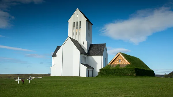 Witte kerk kathedraal van Skalholt — Stockfoto