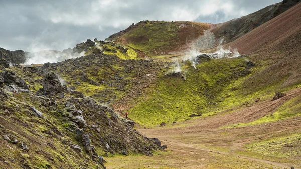 Islandský krajina za slunečného dne — Stock fotografie