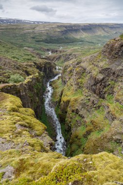 İzlanda Glymur en yüksek Şelalesi