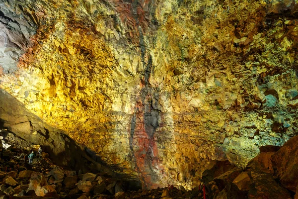 Down on the bottom of a volcano at Iceland