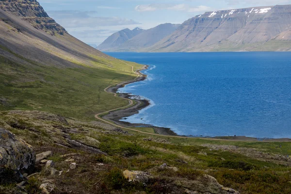 Vägen vid de Västfjordarna på Island — Stockfoto