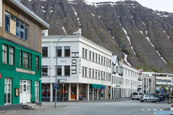 Isafjordur rua principal em Isafjordur — Fotografia de Stock