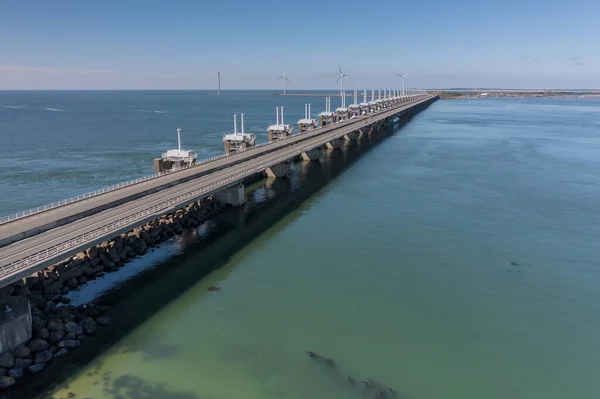 Delta Works Eastern Scheldt Storm Surge Barrier Coast Netherlands — Stock Photo, Image