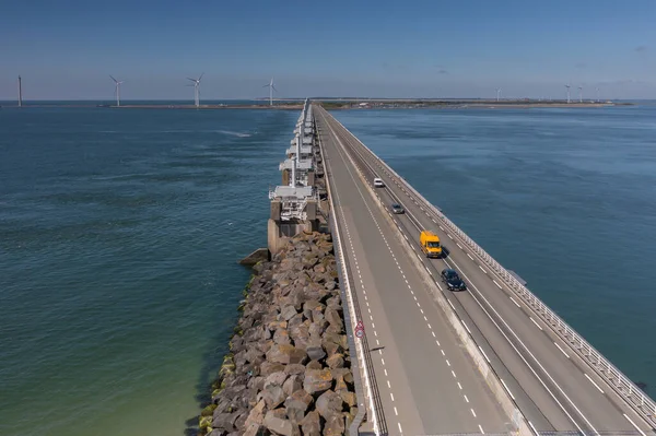 Vanuit Lucht Uitzicht Snelweg Zee — Stockfoto