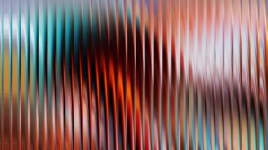 Belirgin dikey çizgilerle dokulu bir yüzeyi olan soyut bir resim. Doku, soldaki mavi ve soldaki maviden turuncuya ve sağdaki kırmızı ve merkezdeki koyu tonlara geçiş yapan bir renk eğimini gösterir.. 