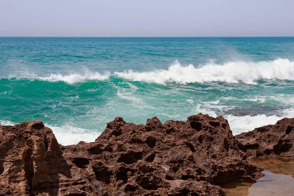 Uitzicht Atlantische Oceaan Kust Zonnige Dag — Stockfoto