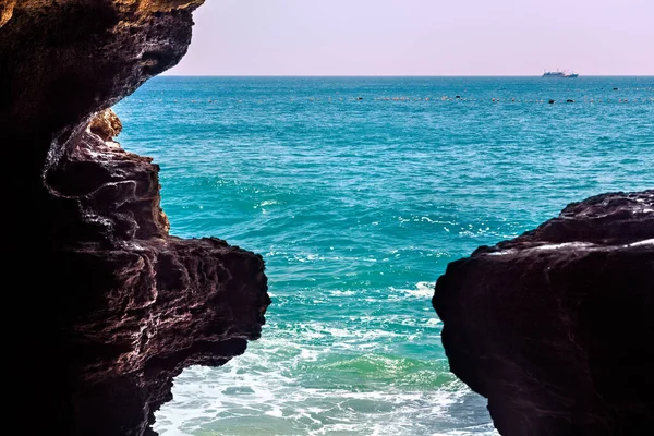 Vista Las Cuevas Hércules Cabo Espartel Marruecos Complejo Arqueológico Cuevas — Foto de Stock